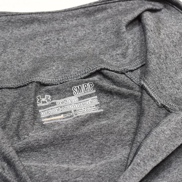 Under Armour Women's 1/4 Zip Pullover Sweatshirt Polyester Gray S Semi Fitted - Picture 7 of 8
